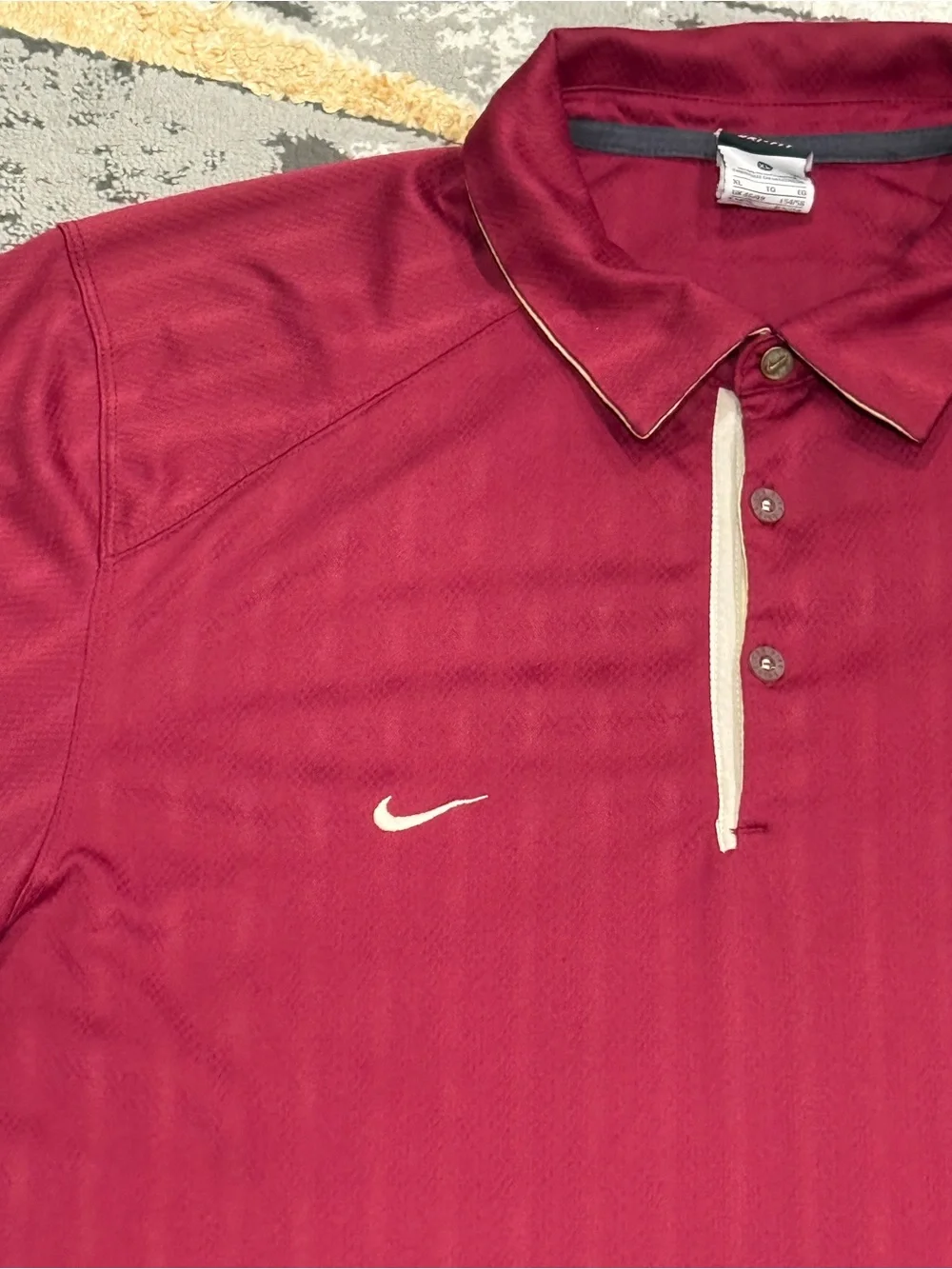 Vtg Nike Florida State Seminoles FSU Red Dri Fit Short Sleeve Polo Shirt Mens XL
